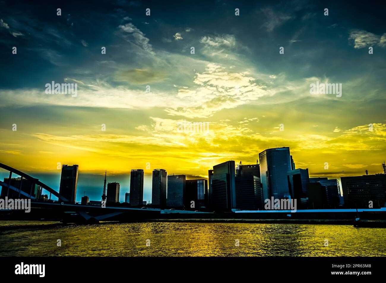 Stadtbild und Dämmerung von Tokio Stockfoto