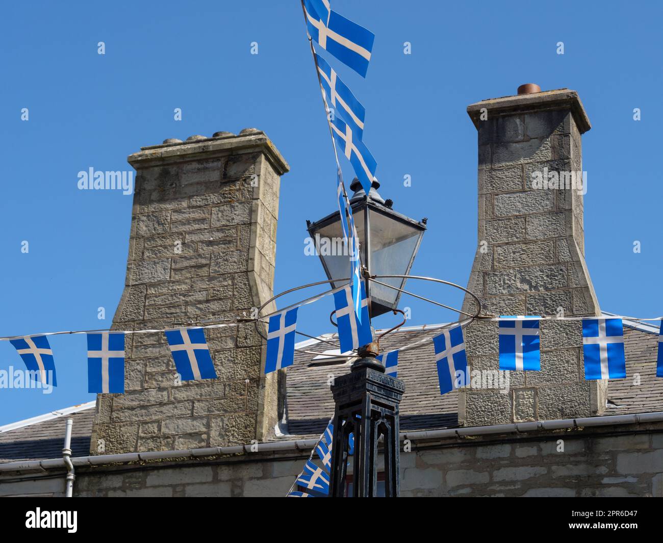 Die shetland-Insel mit der Stadt Lerwick Stockfoto