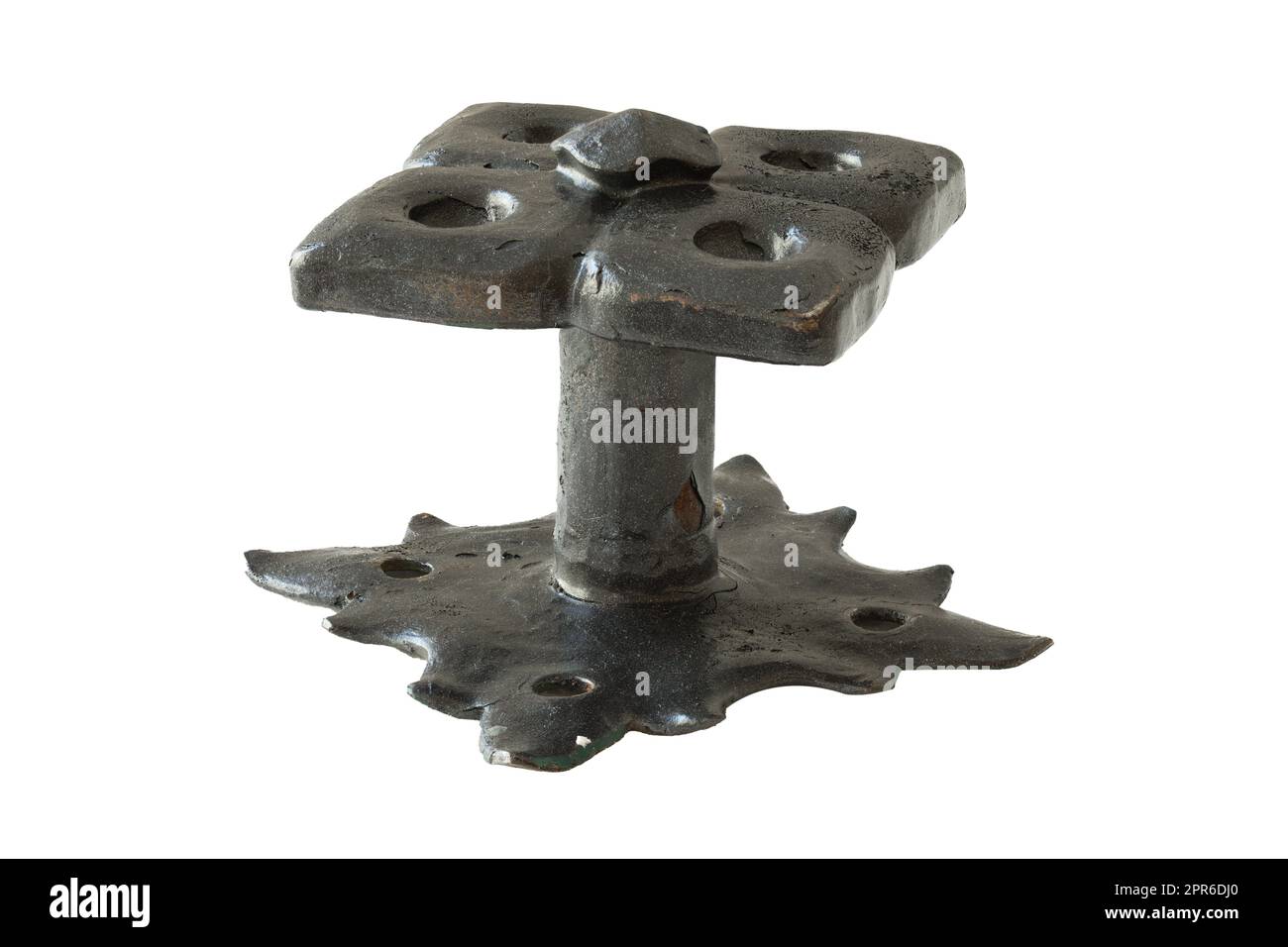 Alter Türknauf, isoliert auf weiß Stockfoto