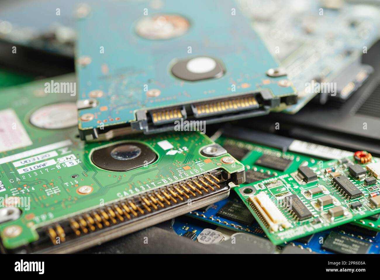 Zentraleinheit, CPU-Chipprozessor der Computerplatine, Elektroniktechnologie. Stockfoto