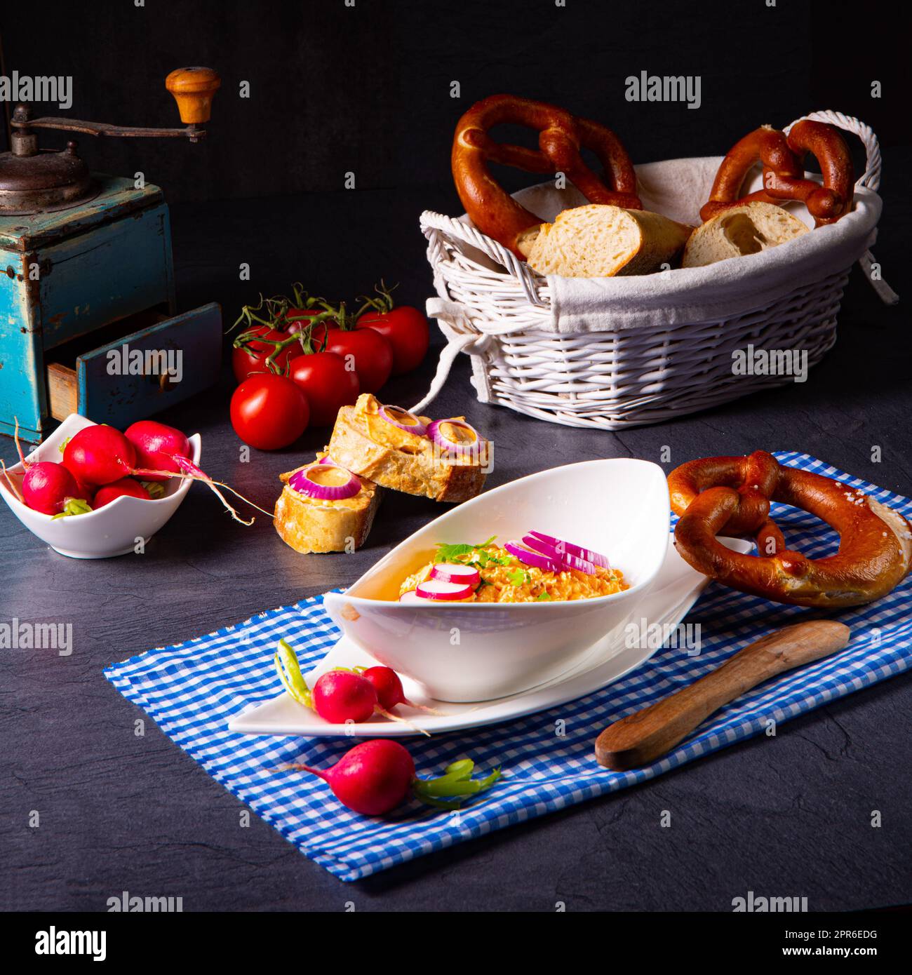 Bavarian Obazda ein Klassiker aus Süddeutschland Stockfoto