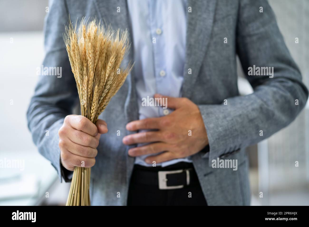 Zöliakie Und Gluten-Intoleranz. Frauen Mit Stacheln Stockfoto