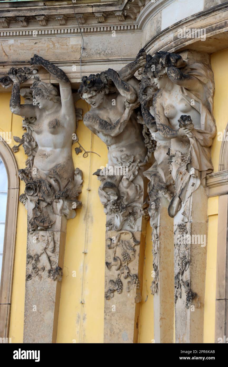 Sanssouci - Ensemble von Schlössern und Gärten, Brandenburg, Deutschland, Potsdam Stockfoto