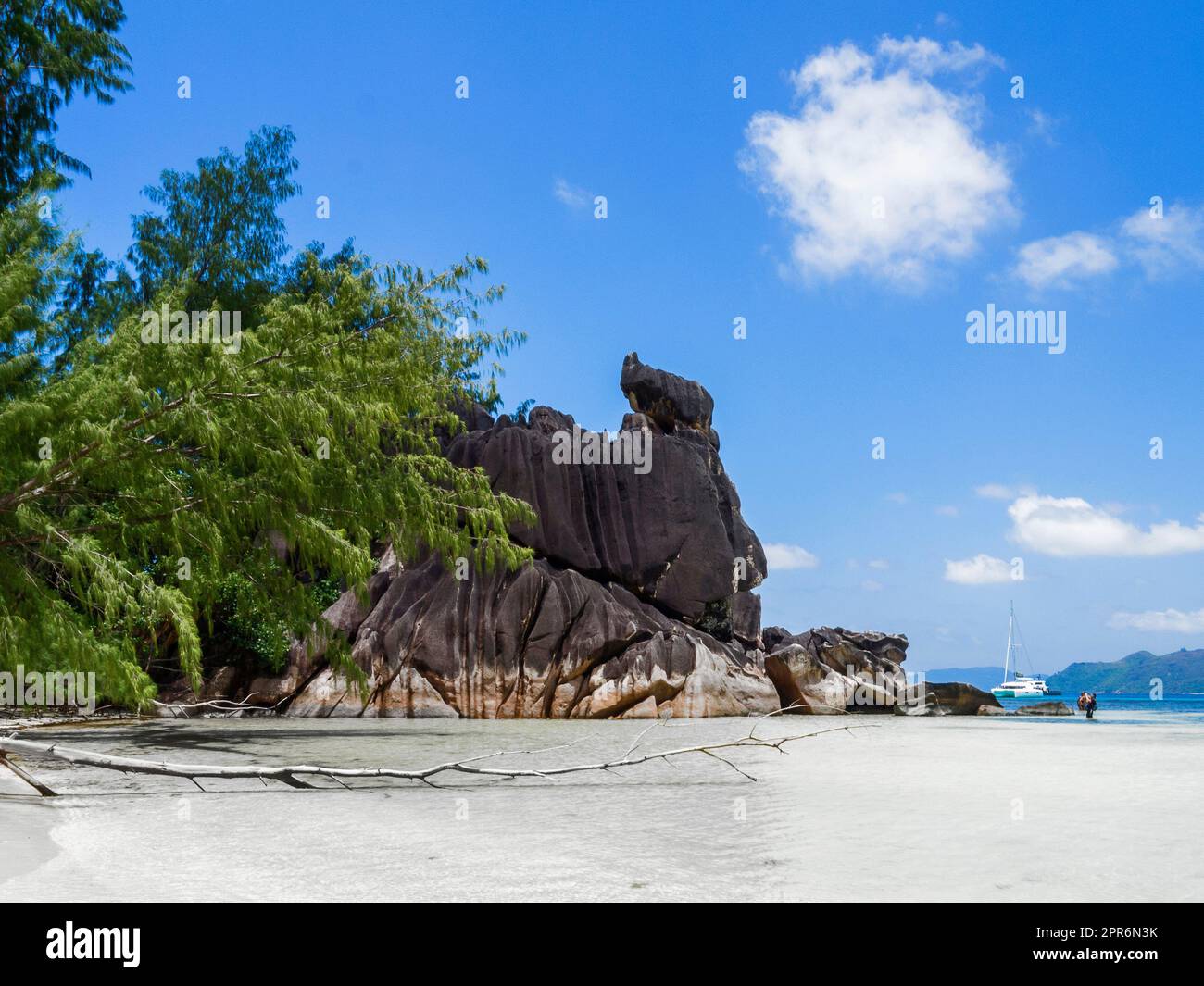 Seychellen - Curieuse Island, Parc Marine National de Curieuse - Anse Marie Louise Stockfoto