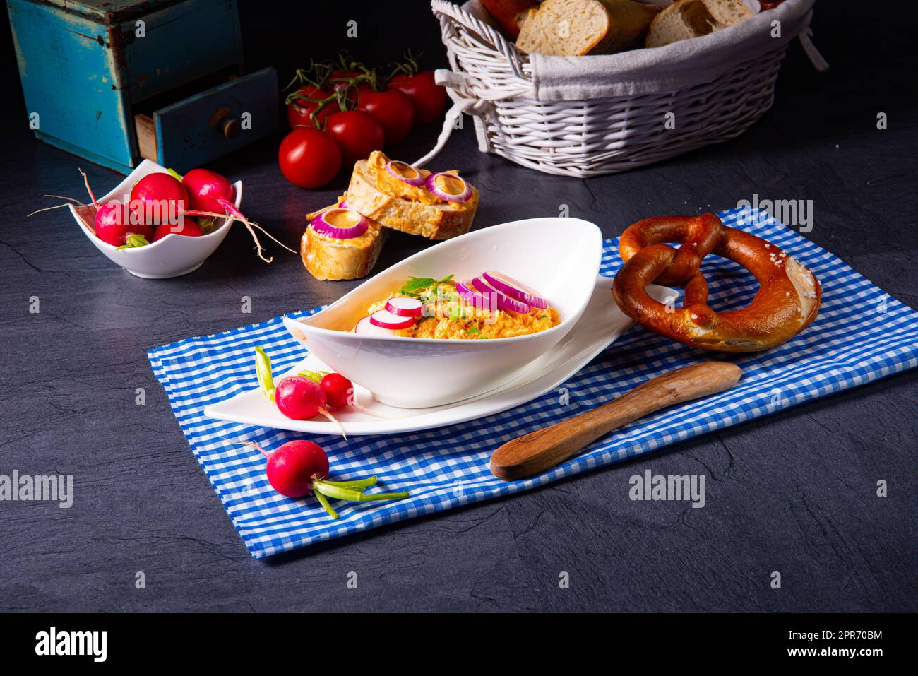 Bavarian Obazda ein Klassiker aus Süddeutschland Stockfoto