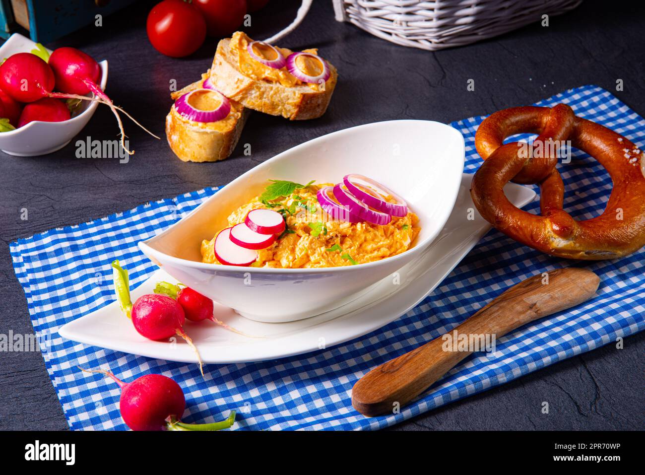 Bavarian Obazda ein Klassiker aus Süddeutschland Stockfoto
