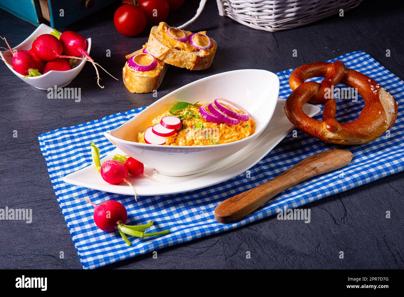 Bavarian Obazda ein Klassiker aus Süddeutschland Stockfoto