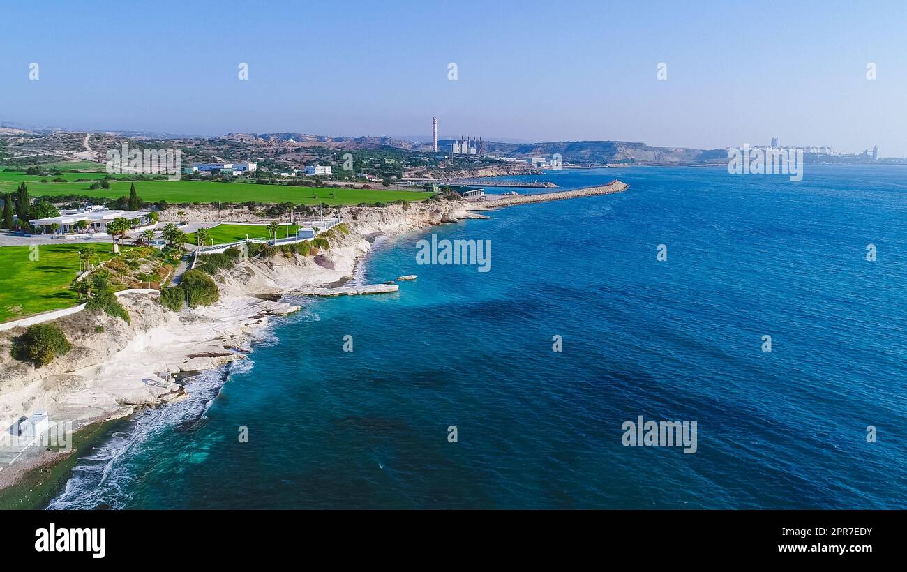 Aerial Gouverneur Strand, Limassol Stockfoto