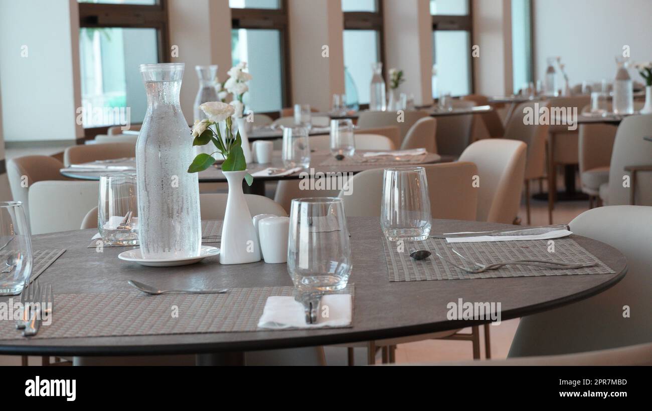 Inneneinrichtung eines Restaurants im Hotel Stockfoto