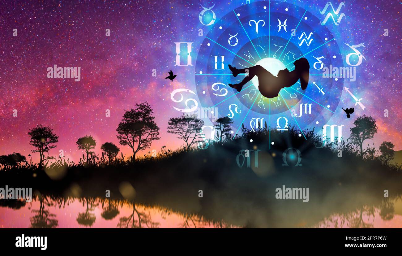 Zodiac-Rad. Astrologie-Konzept. Stockfoto