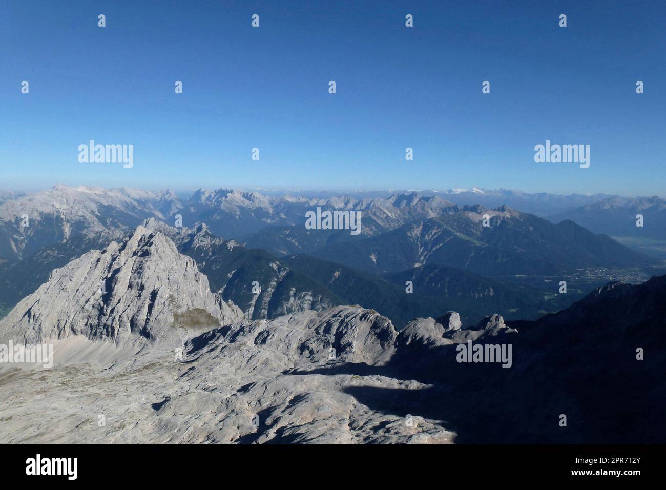 Bergwanderung zum Partenkirchner Dreitorspitze, Bayern, Deutschland Stockfoto