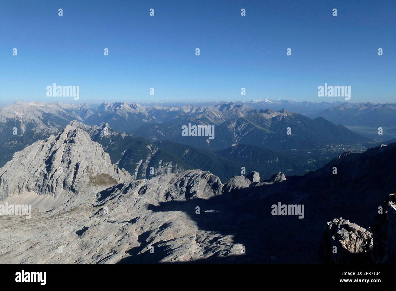 Bergwanderung zum Partenkirchner Dreitorspitze, Bayern, Deutschland Stockfoto