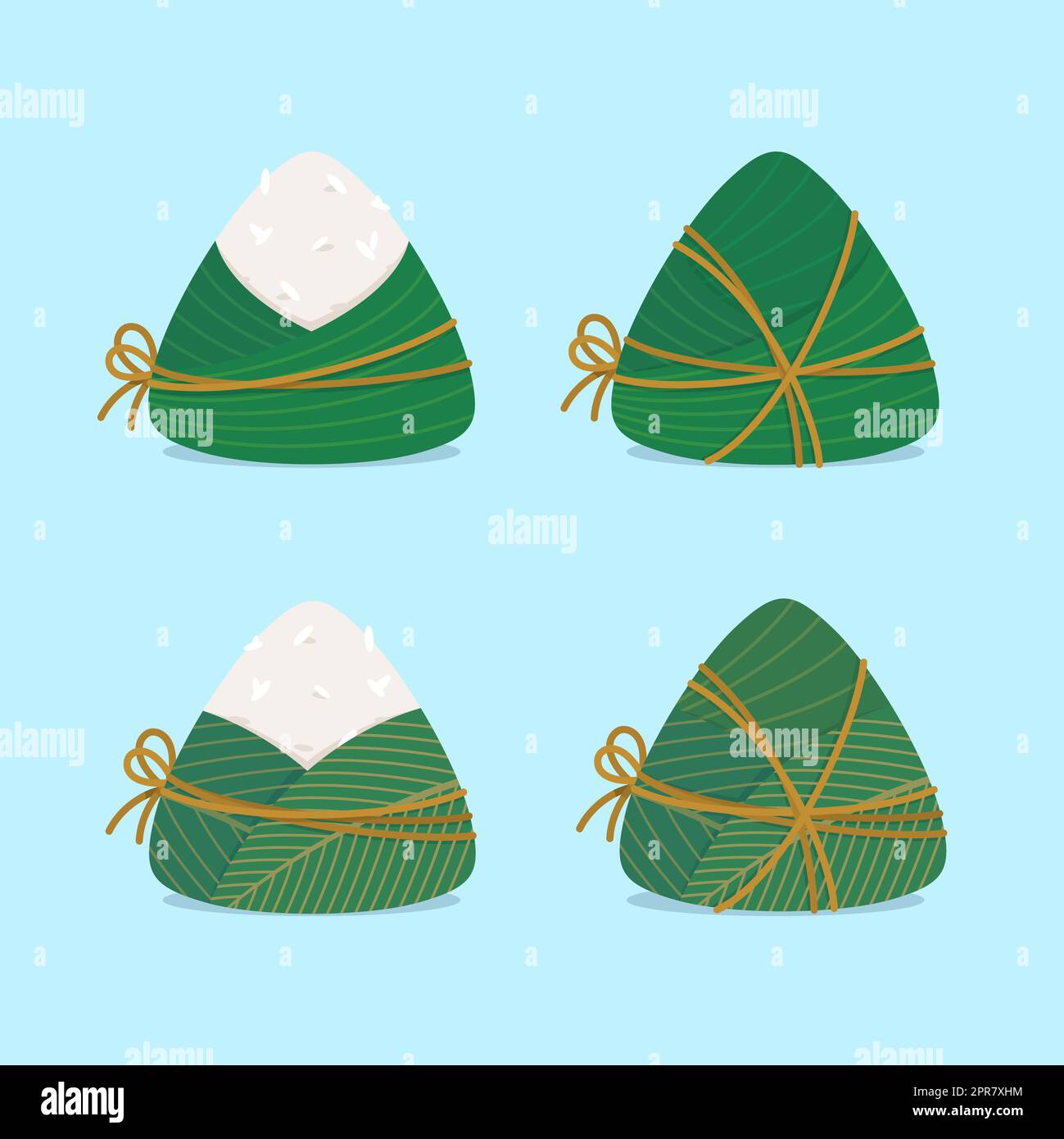 zongzi klebrige Reisklöße Set Stockfoto