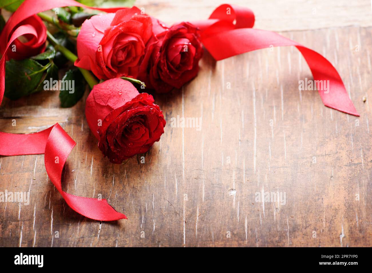Valentinstags Rosenstrauß Stockfoto