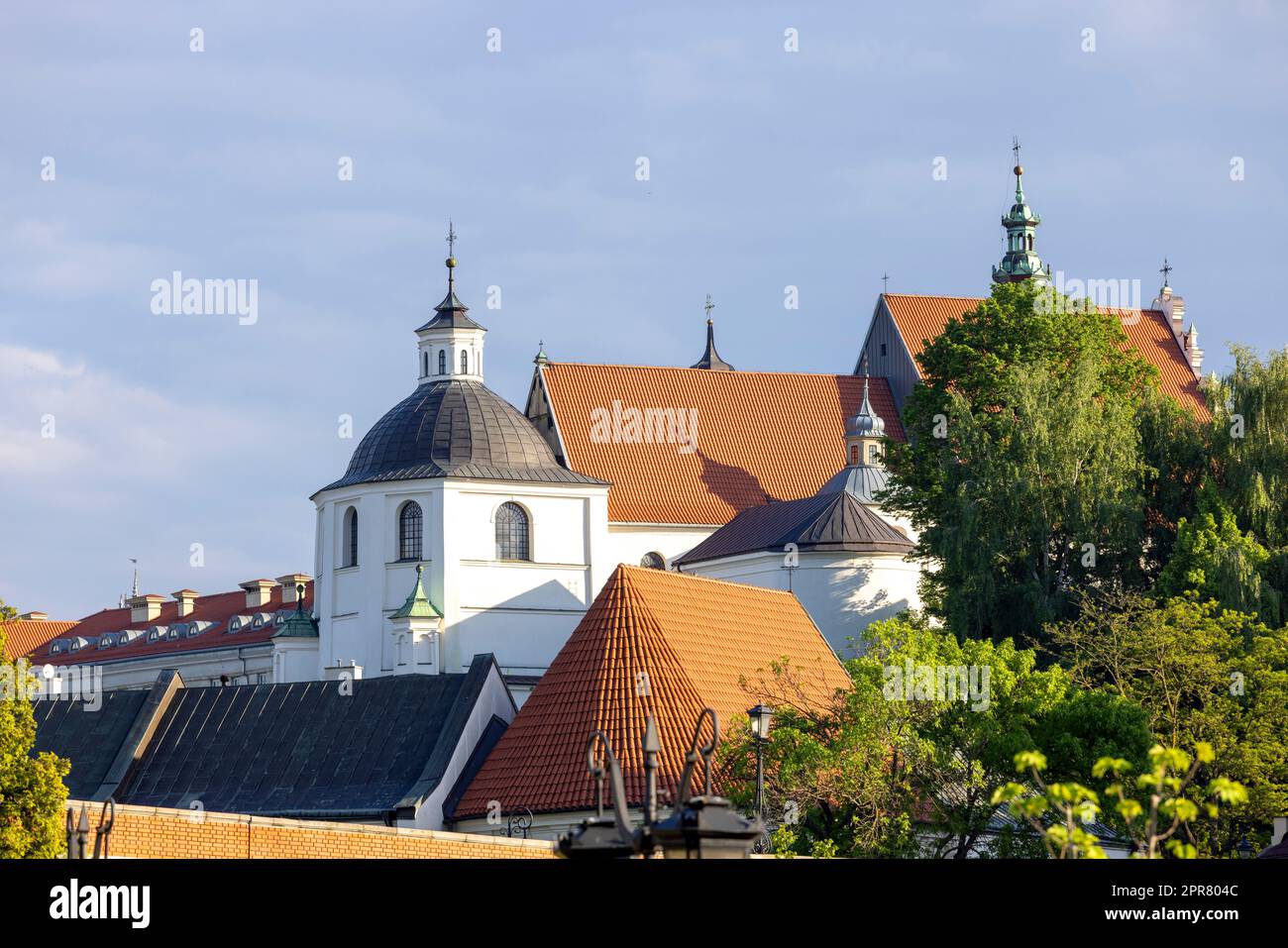 Blick vom Schlossplatz des Klosters der Dominikanischen Väter, Lublin, Polen Stockfoto
