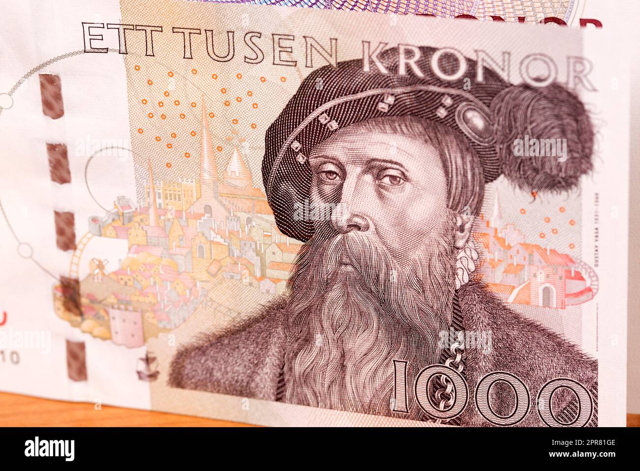 Die alte schwedische Krone ist ein geschäftlicher Hintergrund Stockfoto