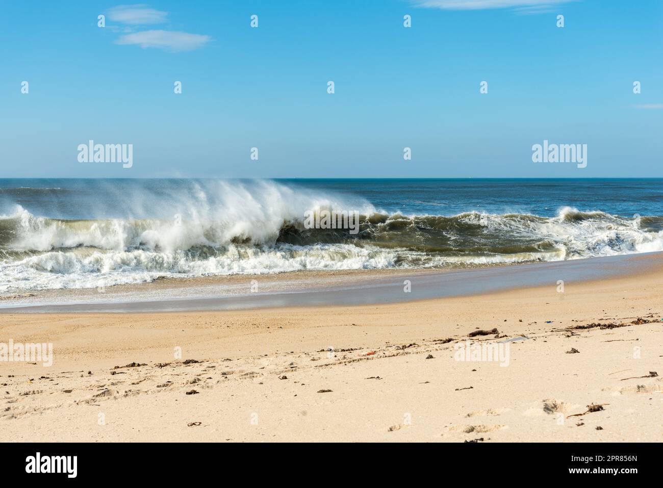 Die Granja Strand im Süden von Porto Stockfoto