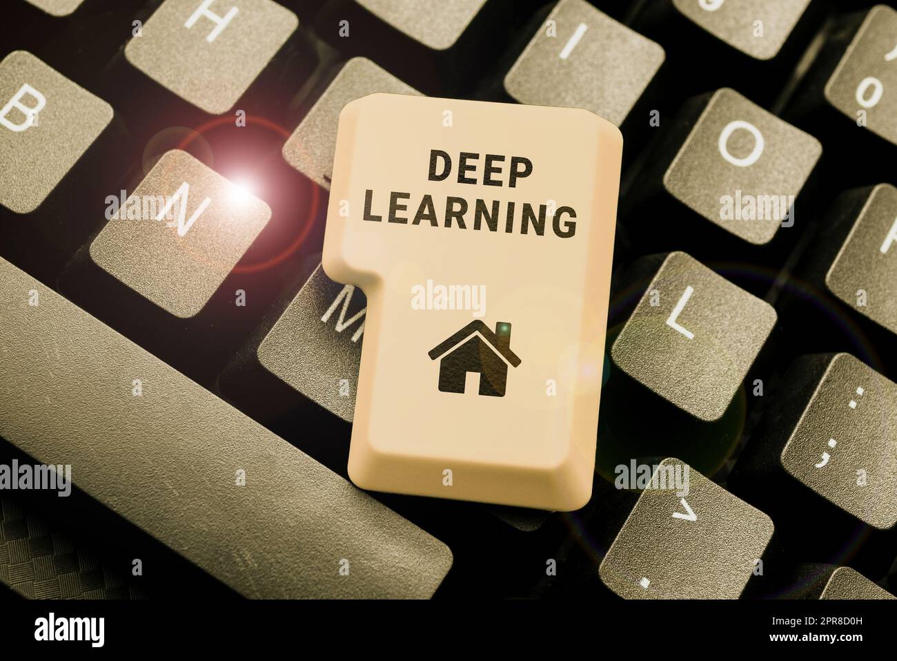Textunterschrift mit Deep Learning. Geschäftskonzept hierarchische Abstraktionen Künstliche Intelligenz Algorithmus -48801 Stockfoto