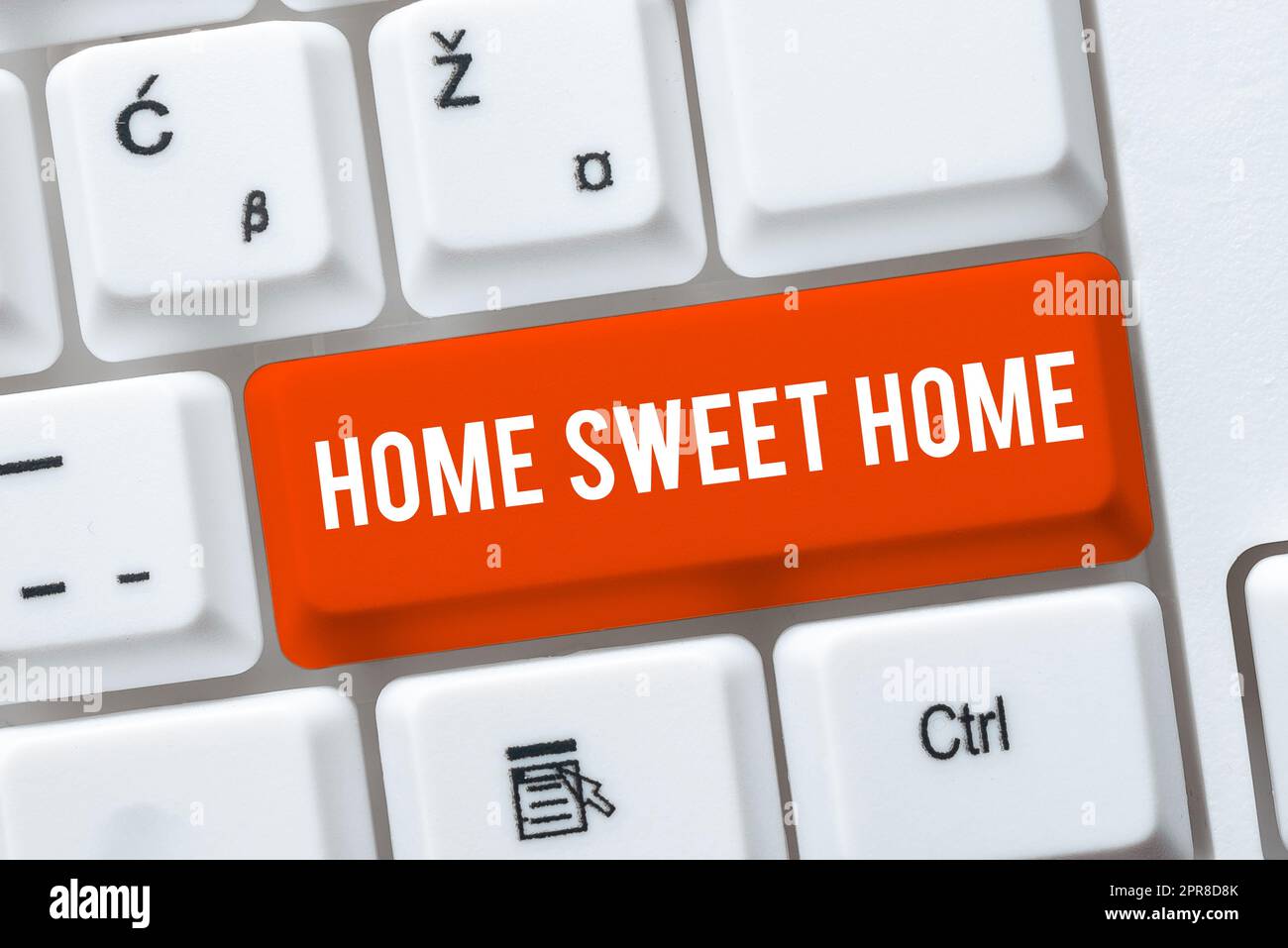Schild zeigt Home Sweet Home an. Konzept Bedeutung im Haus endlich wohlfühlen entspannt Familienzeit -48808 Stockfoto