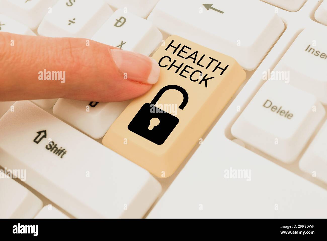 Inspiration mit Schild Health Check. Internet-Konzept Medizinische Untersuchung Wellness- und allgemeine staatliche Inspektion -48782 Stockfoto