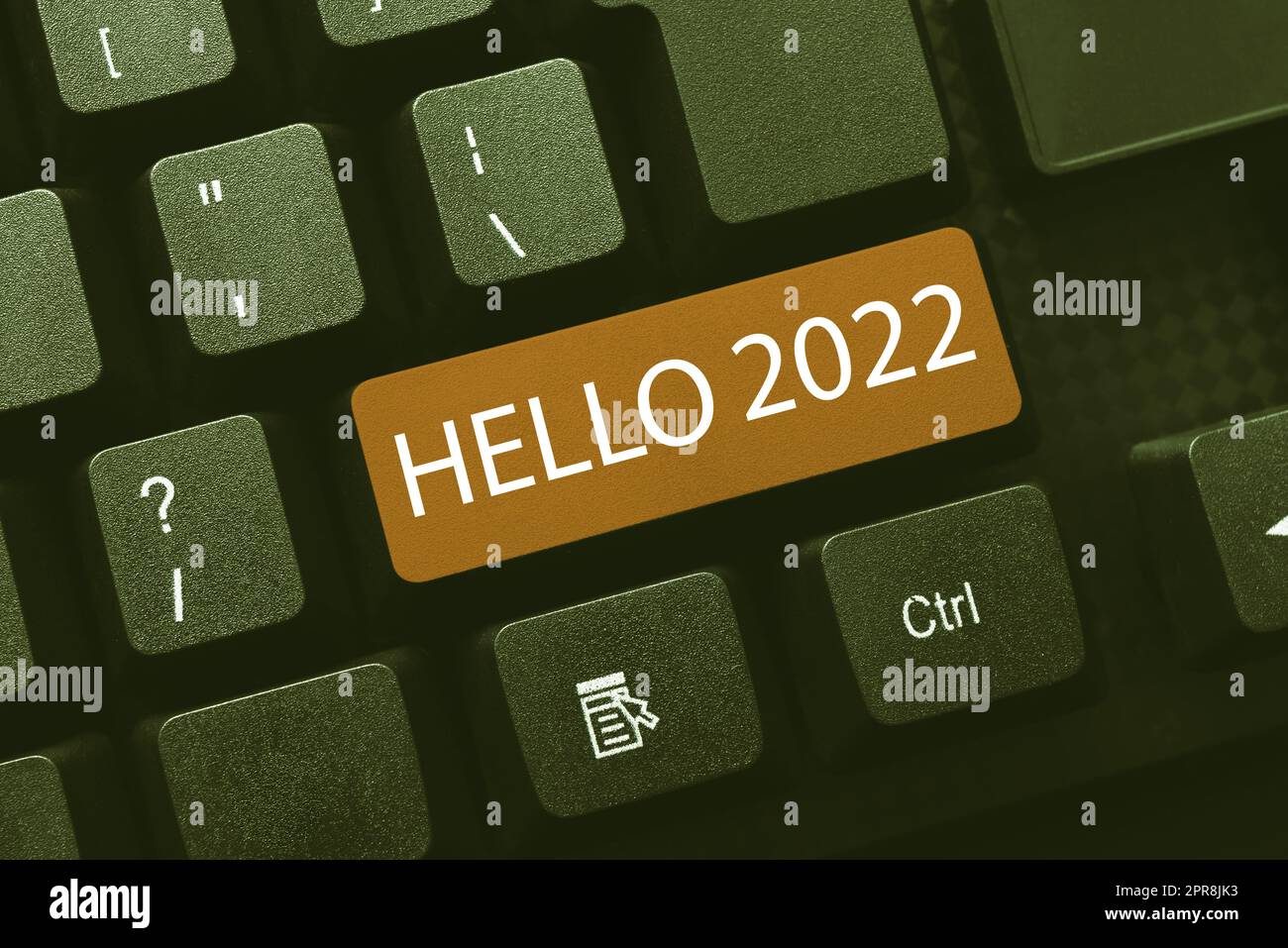 Schreiben, Text anzeigen Hallo 2022. Geschäftskonzept in der Hoffnung auf eine Größe für das kommende neue Jahr -48865 Stockfoto