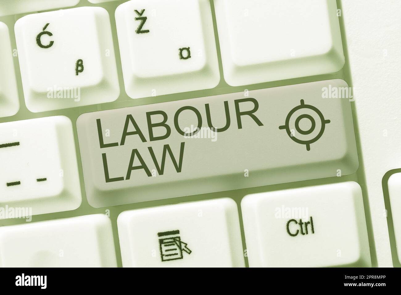 Schild mit dem Arbeitsgesetz. Internet-Konzept Regeln, die vom Staat zwischen Arbeitgebern und Arbeitnehmern umgesetzt werden -49076 Stockfoto