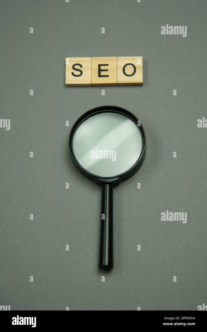 Konzept der Informationssuche in Netzen. Digitale Transformation. Marketinggeschäft. Stockfoto