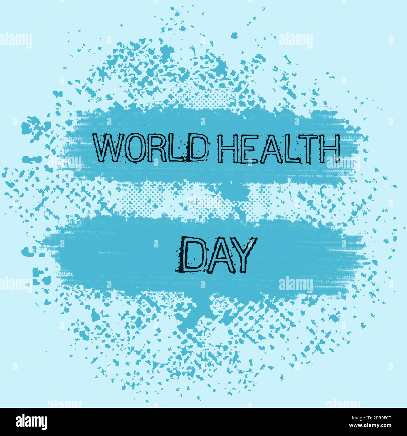 Schreiben mit Anzeigetext Weltgesundheitstag. Unternehmensübersicht der Global Health Awareness Day wird jedes Jahr gefeiert Blank Color Message Boxes for Business Advertisement and Branding. Stockfoto