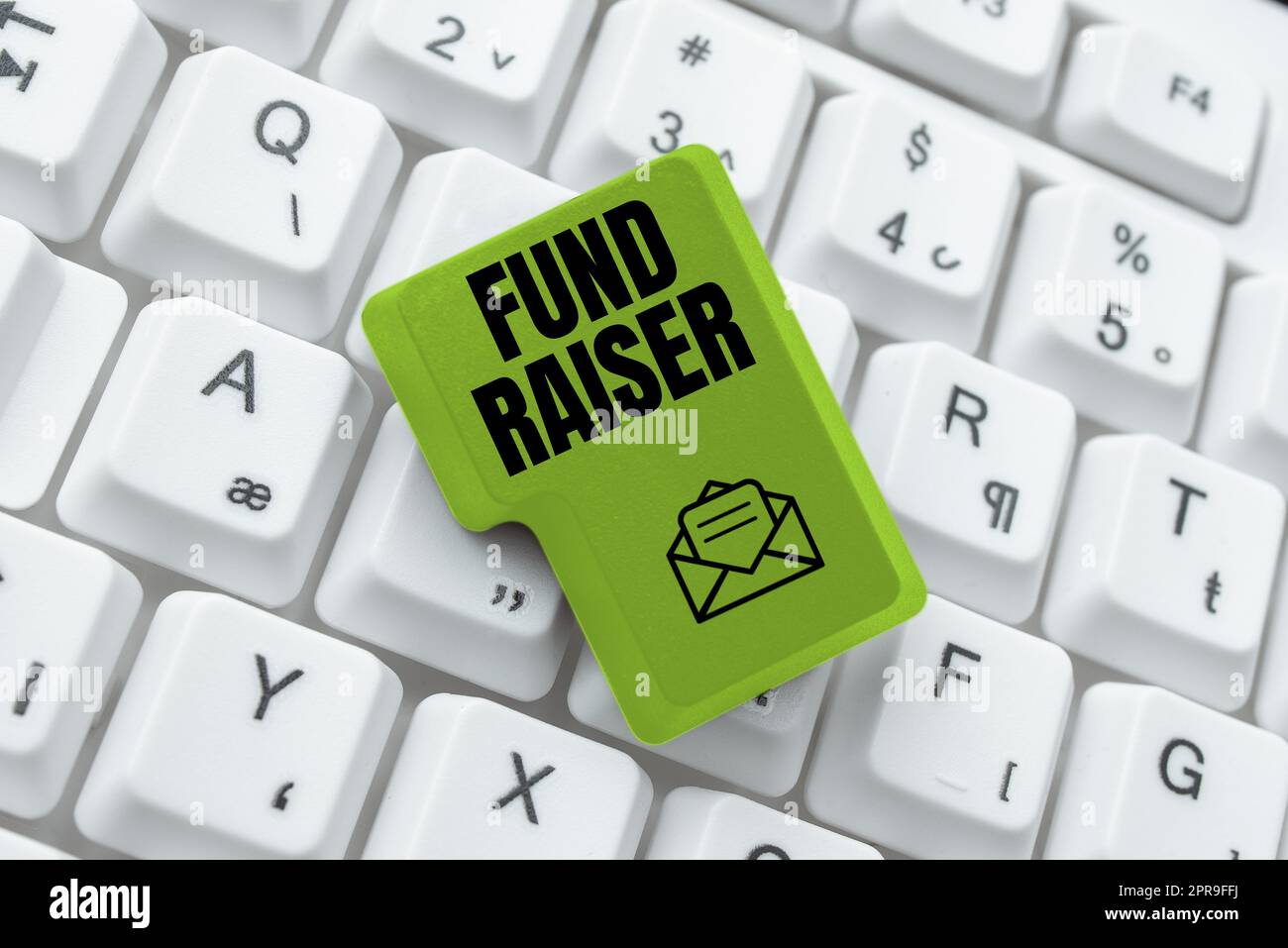 Unterzeichnen Sie, und zeigen Sie den Fonds-Raiser an. Business Showcase Person, deren Job oder Aufgabe ist, suchen finanzielle Unterstützung für Charity -49197 Stockfoto