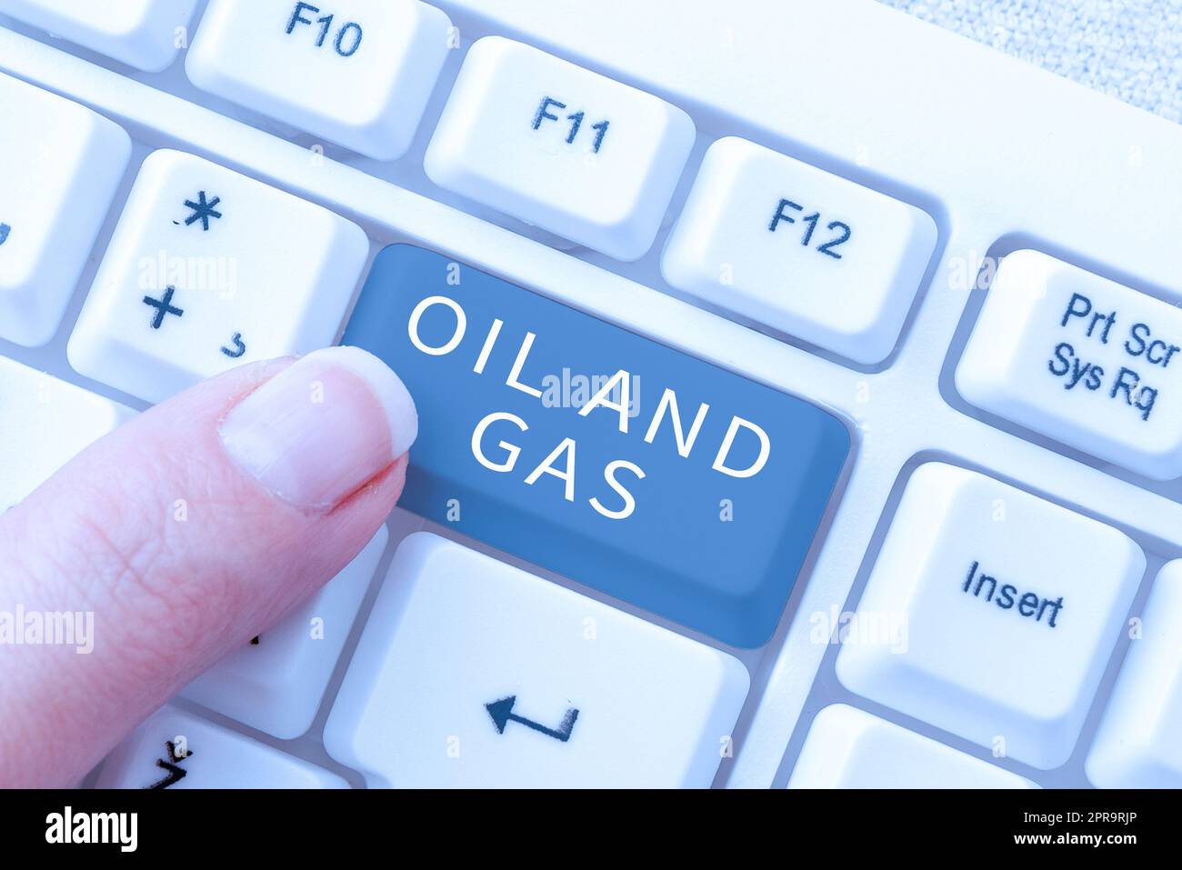 Konzeptunterschrift Öl und Gas. Unternehmensübersicht Exploration Extraction Refining Marketing Petroleum products -48720 Stockfoto