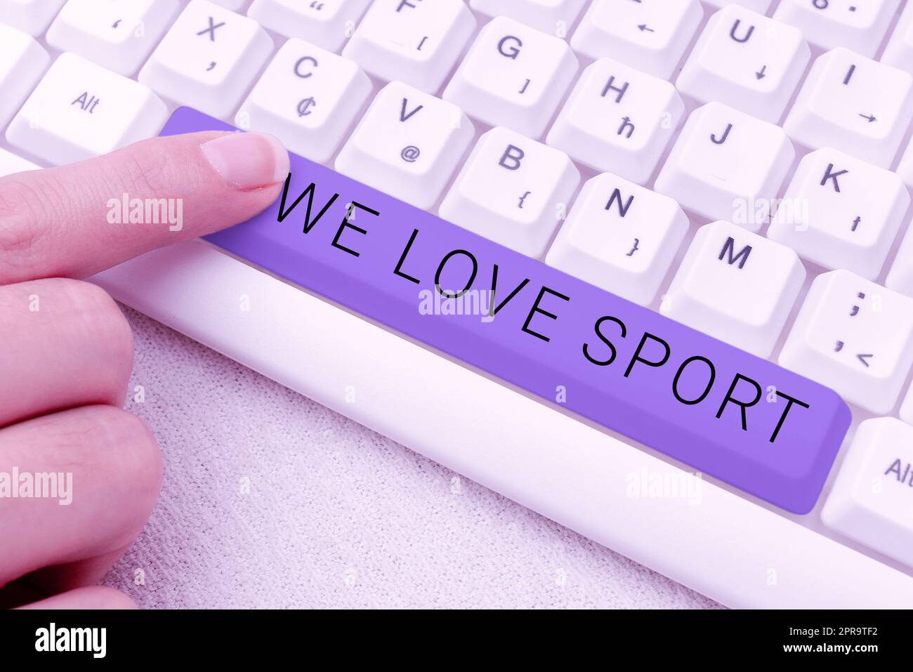 Konzeptionelle Darstellung Wir lieben Sport. Internet-Konzept, wie eine Menge üben sportliche sportliche Aktivitäten arbeiten -48985 Stockfoto