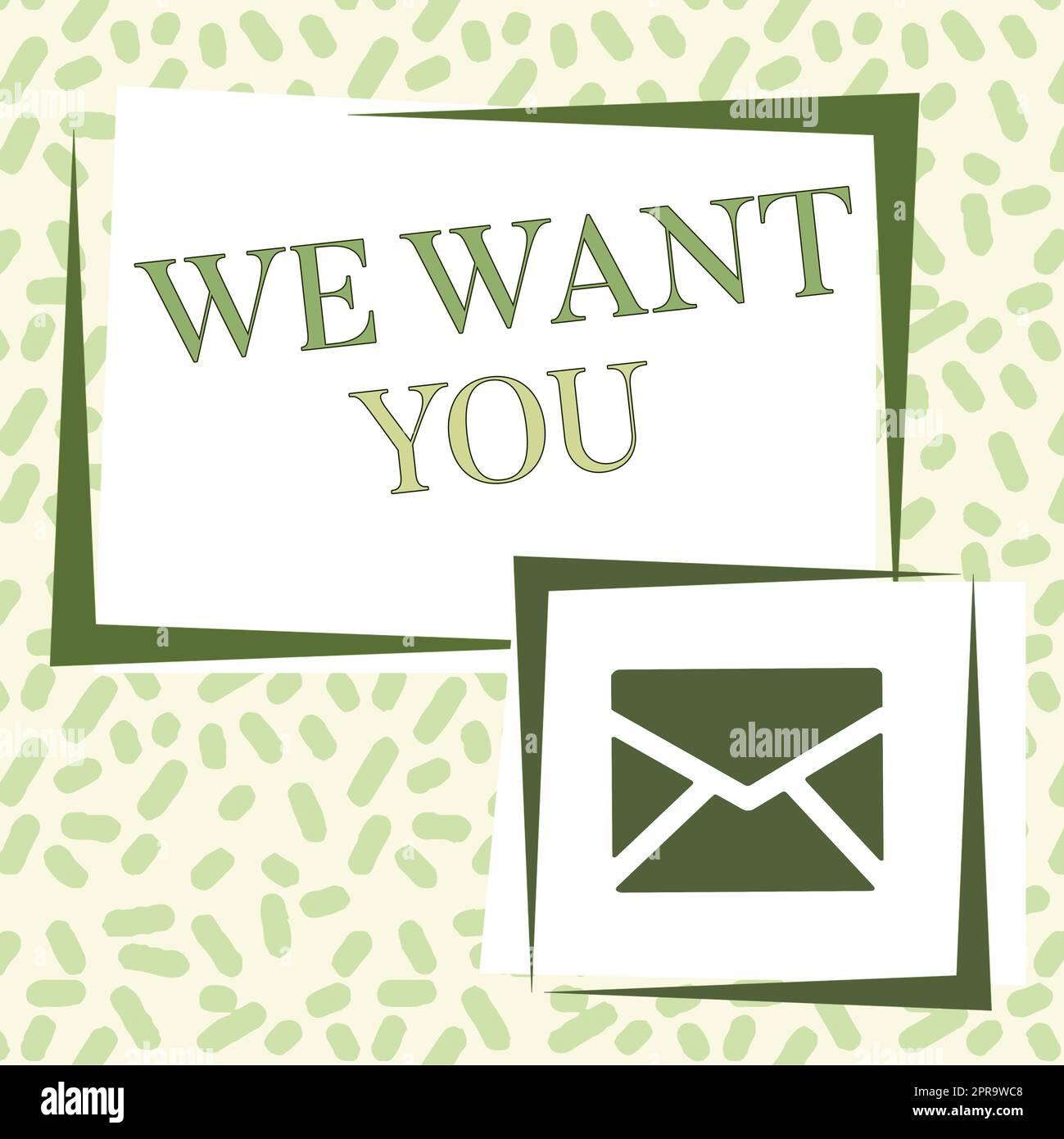 Textüberschrift Präsentation We want you. Business Concept Company möchte eine offene Stelle auf der Suche nach Talenten einstellen Stellenangebote leere Meldungsfelder für Geschäftswerbung über kreativen Hintergrund. Stockfoto