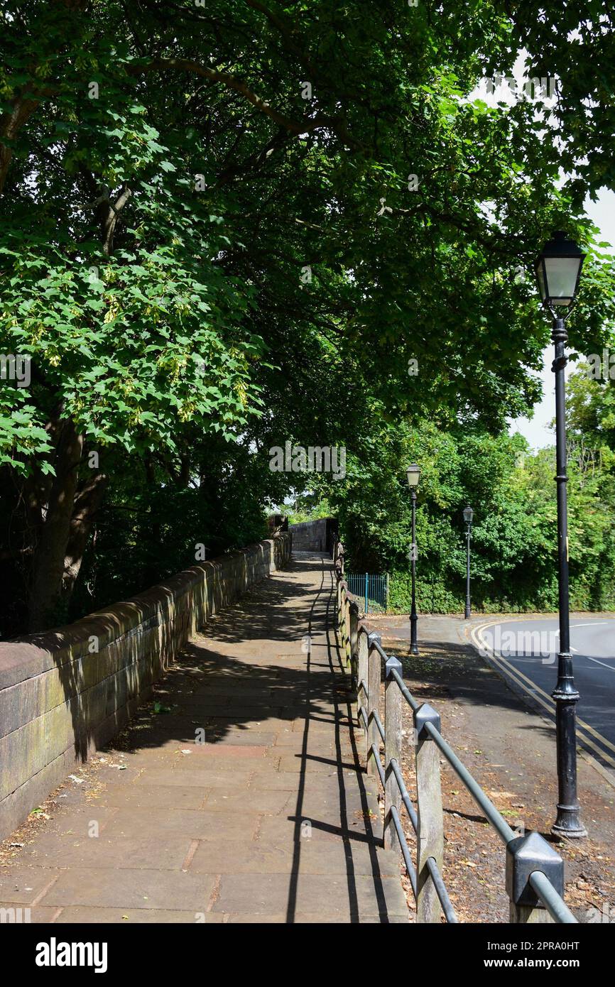 Stadtmauern Von Chester Stockfoto