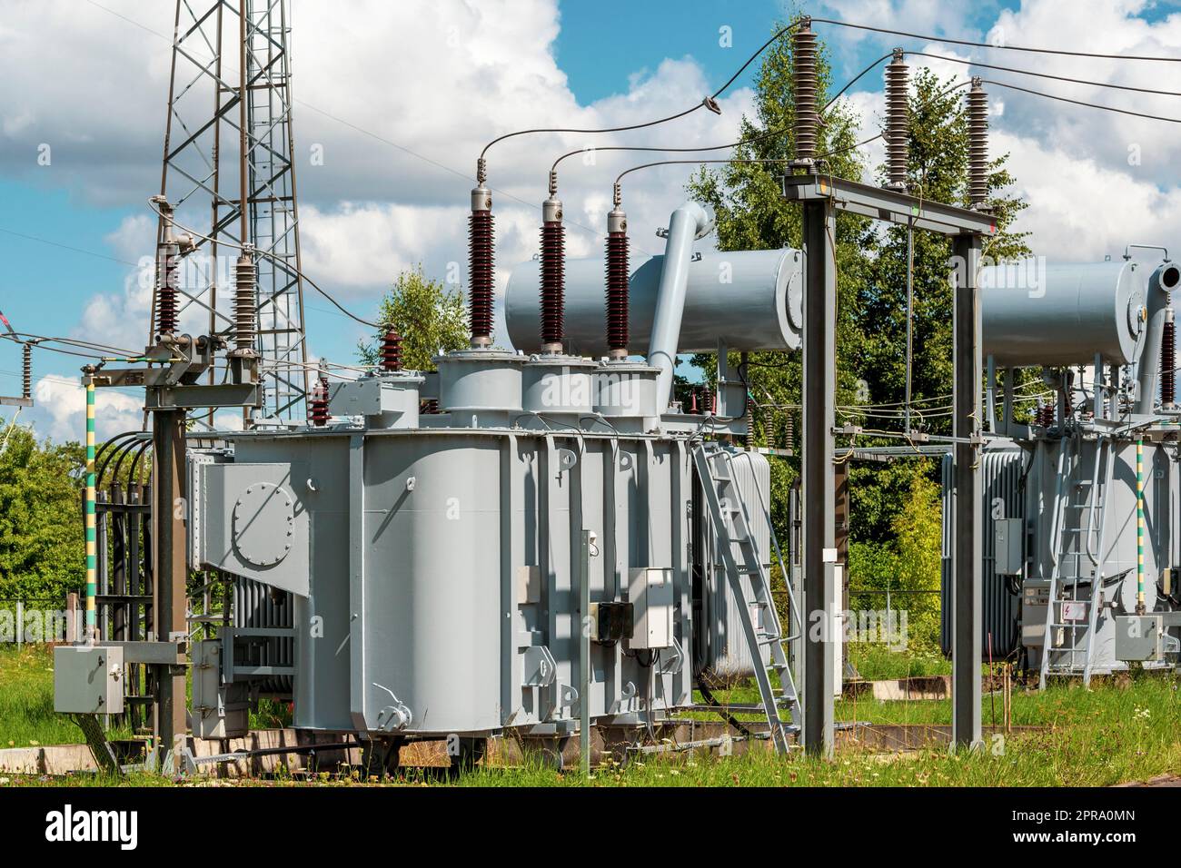 Detailansicht des Kraftwerks Stockfoto