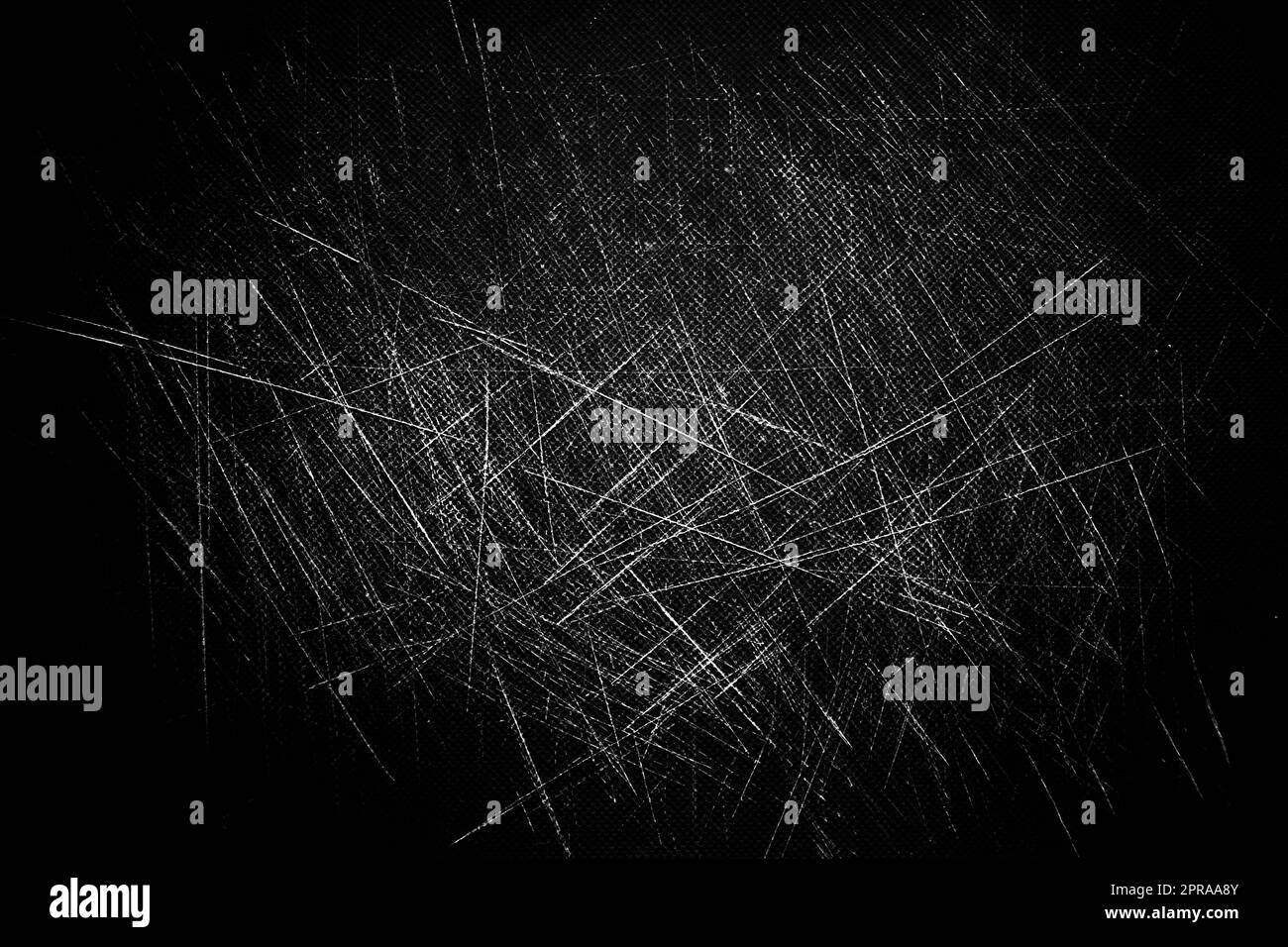 Grunge sctached Textur Hintergrund. Schwarz-weiße Tapete Stockfoto