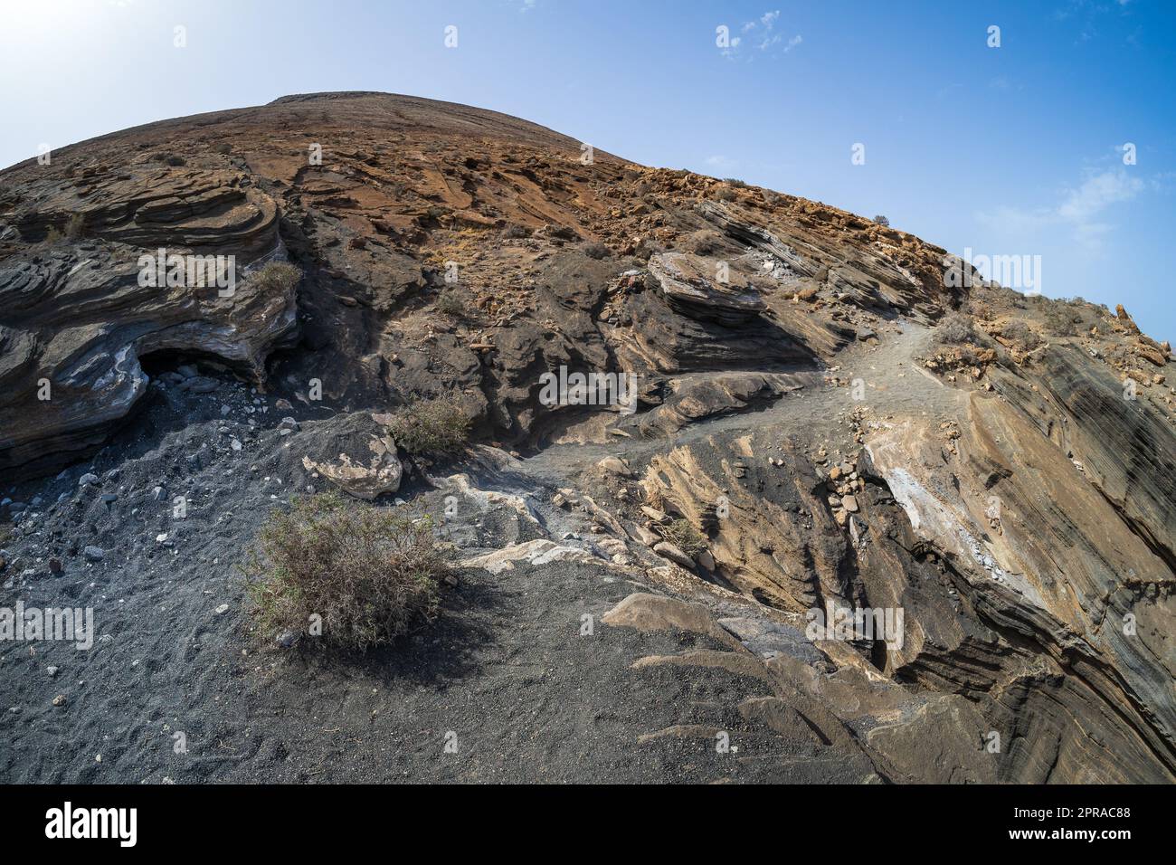 Typische vulkanische Landschaft. Lanzarote, Kanarische Inseln. Spanien. Stockfoto