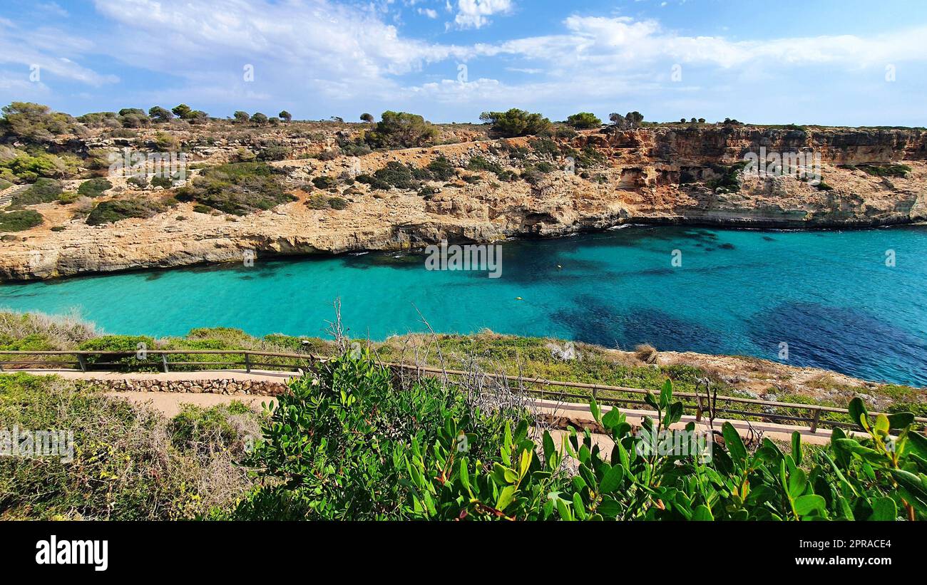 Calas de Mallorca Meerblick, Mallorca, Spanien Stockfoto