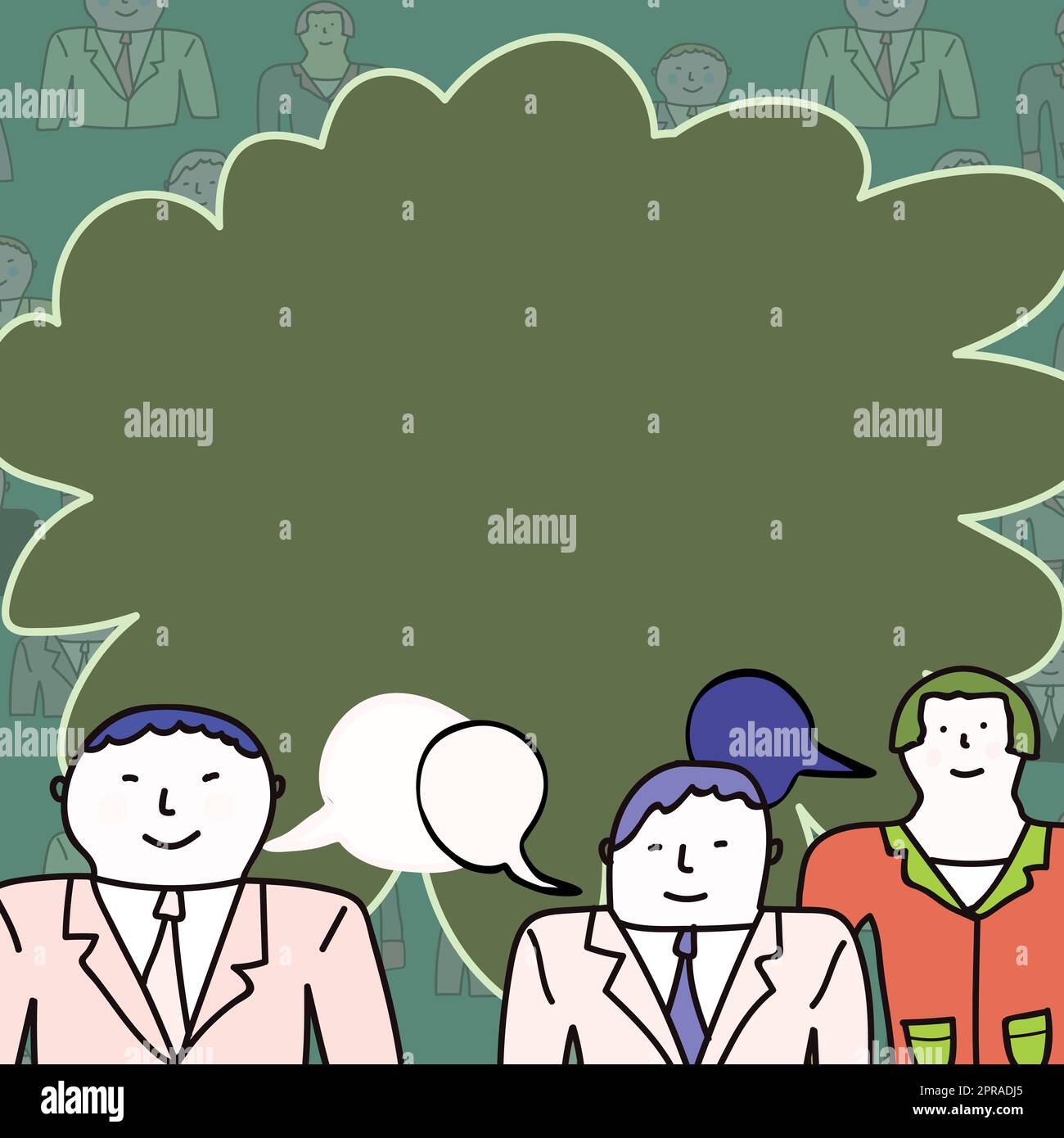 Geschäftsleute Kommunizieren Und Brainstorming Zu Meetings Durchführen. Drei Kollegen Diskutieren Über Wichtige Neuigkeiten. Führungskraft, Die Ihren Kollegen Neue, Brillante Ideen Vermittelt. Stockfoto