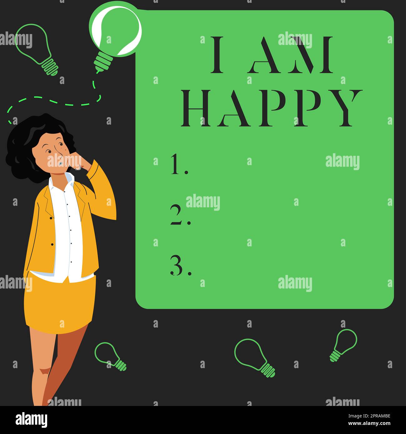 Handschriftlich auf "I am Happy". Geschäftsidee für ein erfülltes Leben