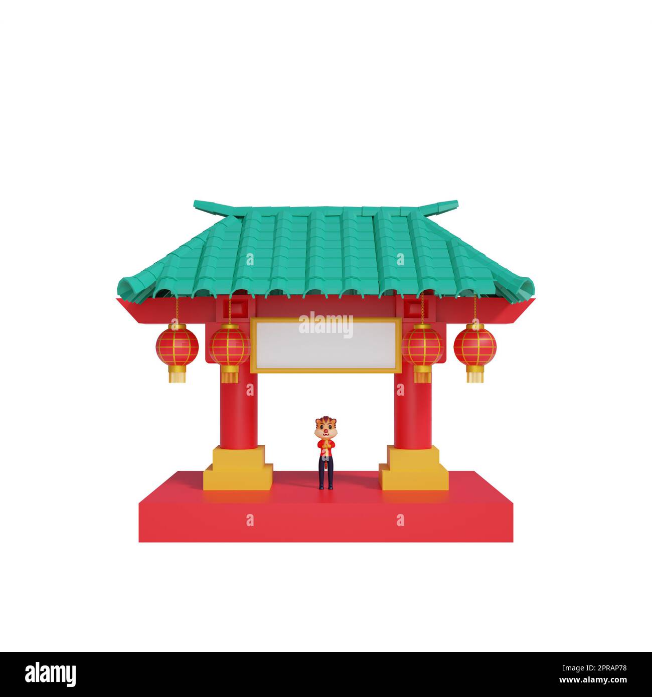 Temple chinesisches Neujahrskonzept Stockfoto