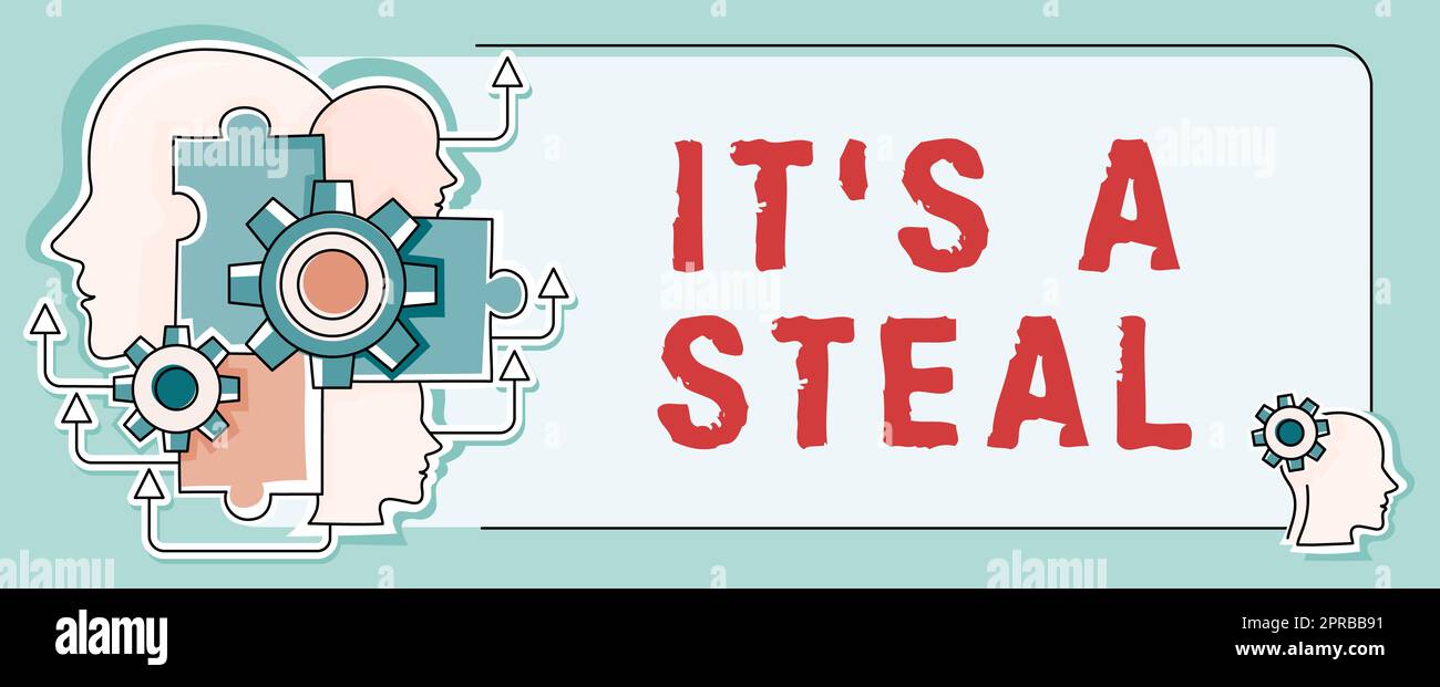 Handschrifttext Es ist ein Schnäppchen. Konzeptfoto vertrauliche Informationen erhalten Cyber Breaching Hacking Multiple Heads with COGS Showing Technology Ideas. Stockfoto