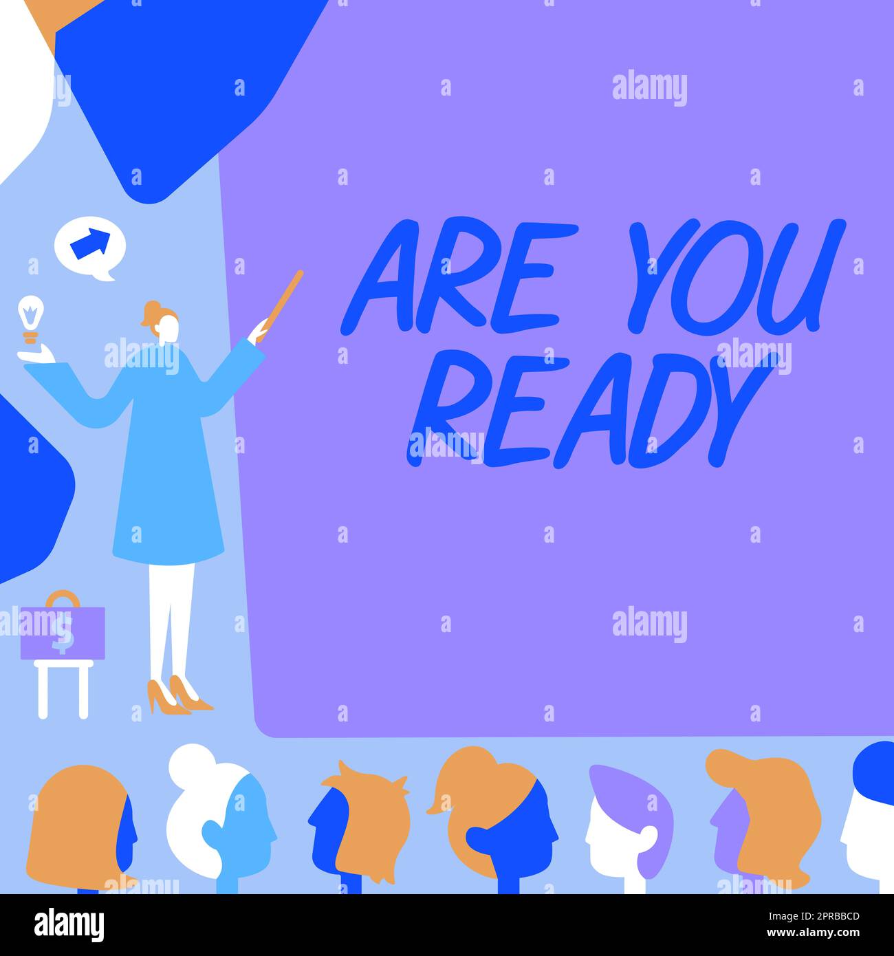 Inspiration mit dem Schild Are You Ready. Geschäftsideen Aufmerksamkeit Vorbereitung Dringlichkeitsspiel Beeilen Sie sich, Wide Awake Lady zeigt Hintergrund und präsentiert die neuesten erfolgreichen Finanzstrategien. Stockfoto