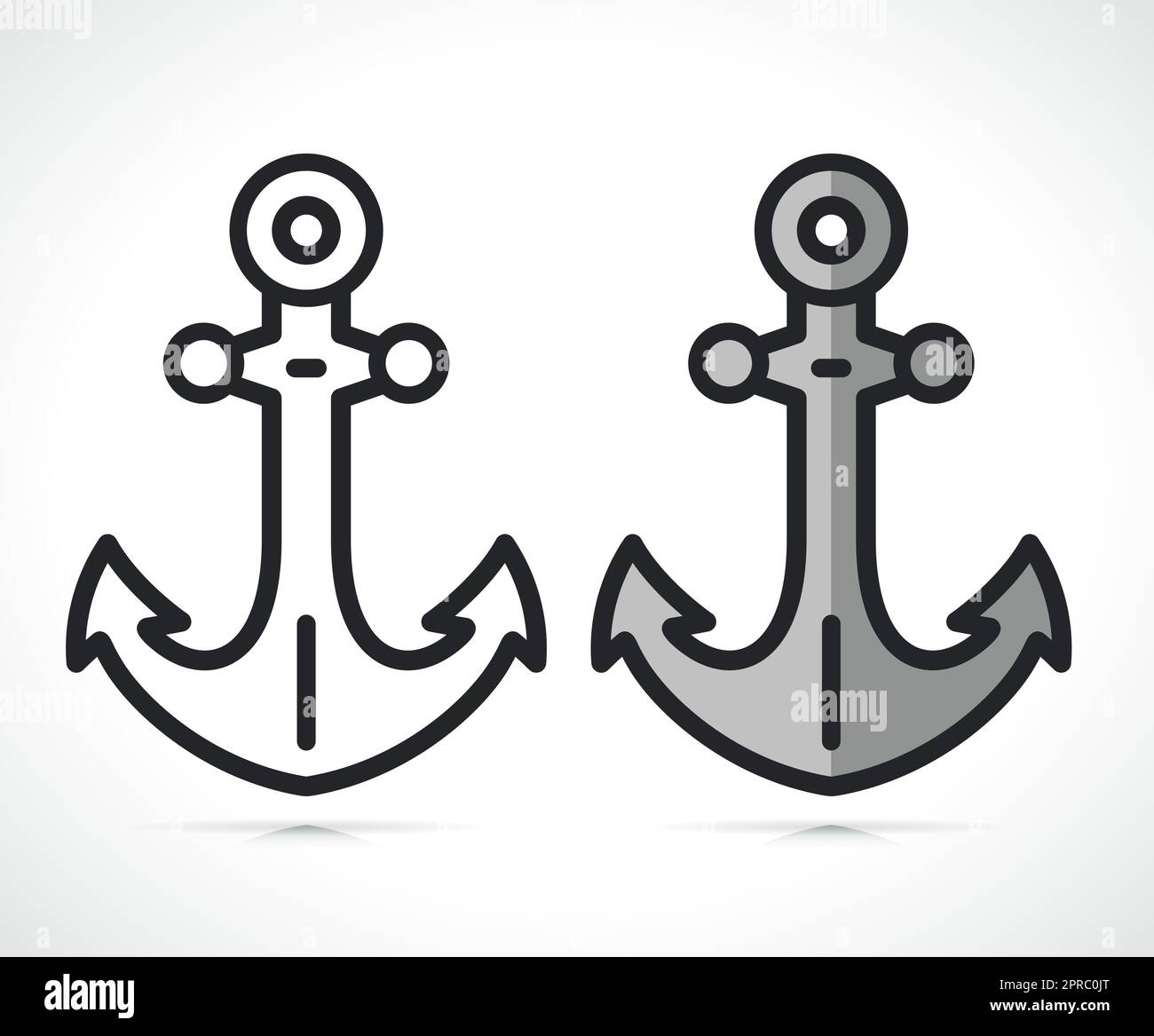 Nautischer Anker – flache Designidee Stock Vektor