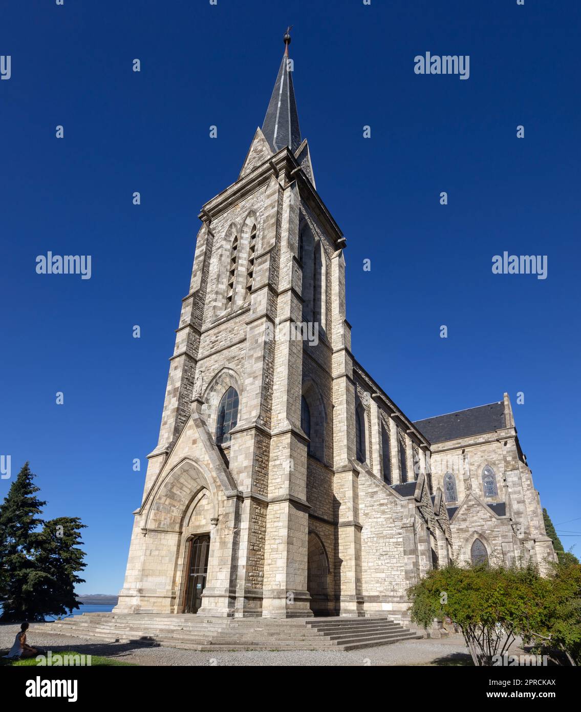 Exterieur der Kathedrale unserer Lieben Frau von Nahuel Huapi, die wichtigste katholische Kirche in der Stadt San Carlos de Bariloche, Patagonien Argentinien Stockfoto