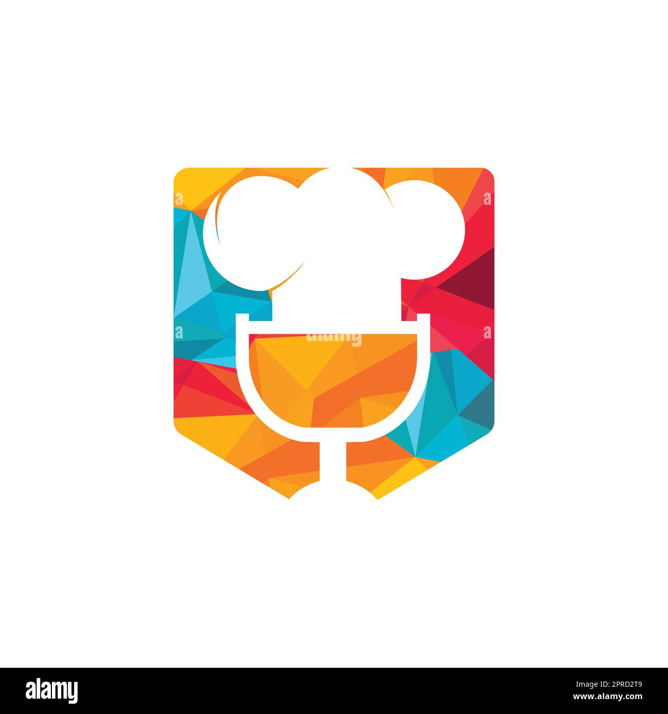 Podcast-Design-Vorlage für das Vektorlogo des Küchenchefs. Logo des singenden Küchenchefs. Stock Vektor