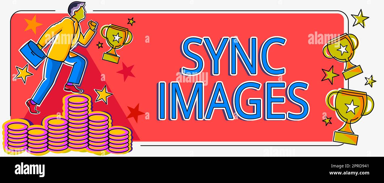Textunterschrift mit Synchronisierungsbildern, Unternehmensübersicht Fotos auf allen Geräten identisch machen überall zugänglich der Mann, der nach oben klettert, repräsentiert Geld Stockfoto Textunterschrift mit Synchronisierungsbildern, Unternehmensübersicht Fotos auf allen Geräten identisch machen überall zugänglich der Mann, der nach oben klettert, repräsentiert Geld Stockfoto