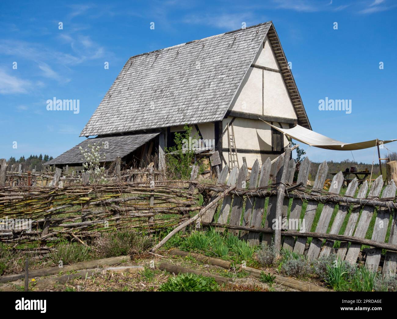 Mittelalterliche Wohnlandschaft Stockfoto