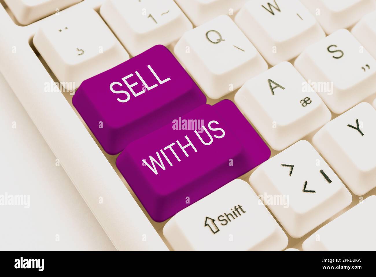 Schreiben Text anzeigen Verkaufen Sie mit uns. Geschäftsübersicht Online-Verkaufsplattform sucht Verkäufer Electronic Commerce -48880 Stockfoto