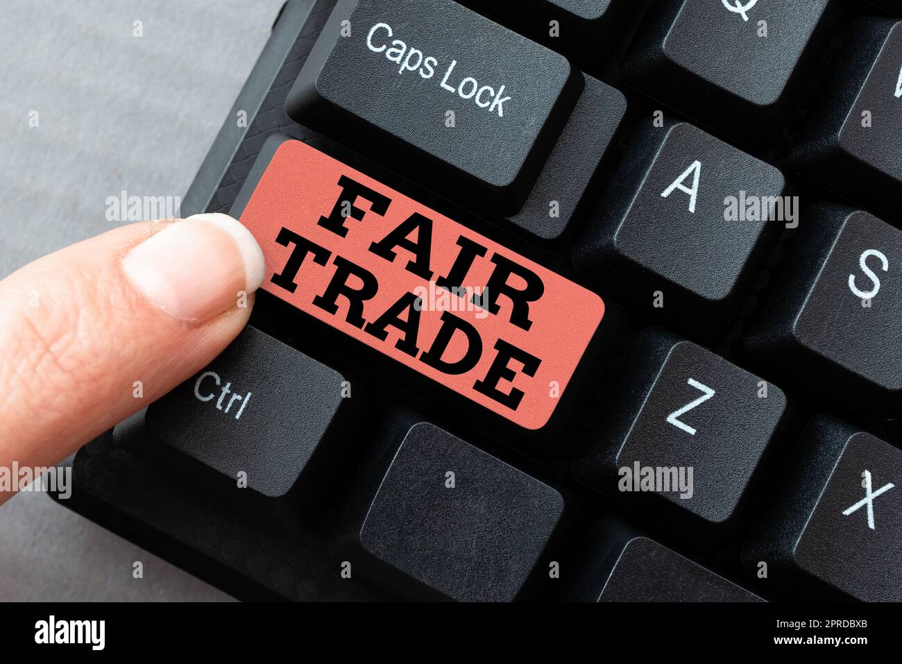 Konzeptionelle Bildunterschrift Fair Trade. Geschäftsansatz kleiner Anstieg des von einem Hersteller an einen Produzenten gezahlten Anstiegs um -49064 Stockfoto