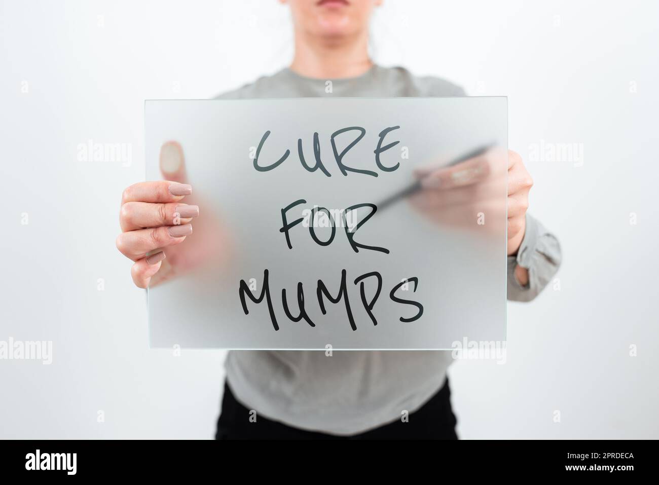 Inspiration mit Schild Cure for Mumps. Geschäftsansatz Medizinische Behandlung bei ansteckenden Infektionskrankheiten Stockfoto